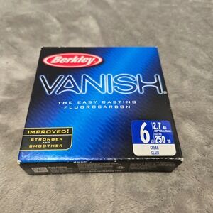 Berkley Vanish Fluorocarbon Fishing Line 6lb 250yd Clear 100% Fluorocarbon